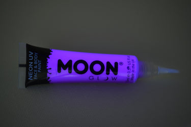 Moon Glow Intense UV Blacklight Face and Body Paint with Brush